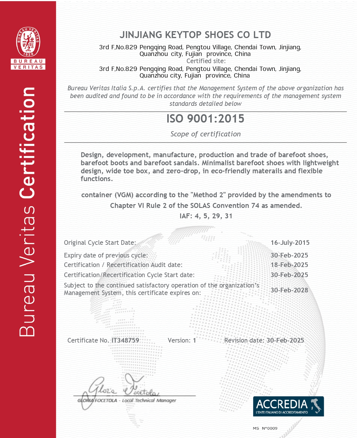 Certificación ISO 9001:2015